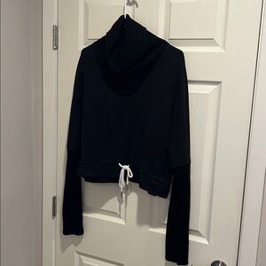 Varley Black Ribbed Knit Sweater